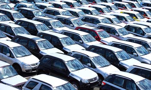 A fleet of cars with auto glass repair services by Northern Lites Auto Glass