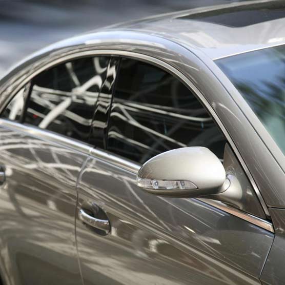 A car with new auto glass installed in Thompson, Manitoba by Northern Lites Auto Glass